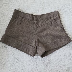 BCBG tweed shorts brown size 4